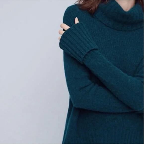 Anthropologie Moth Fireside Knit Sweater Turtleneck Ribbed in Sapphire XS NWT - Picture 15 of 15